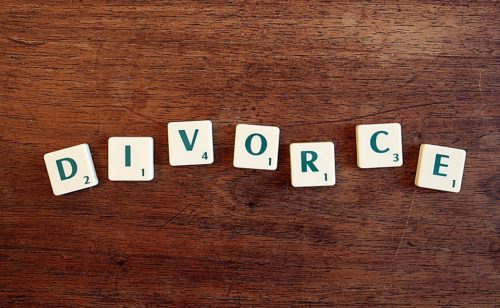 divorce spelling concept