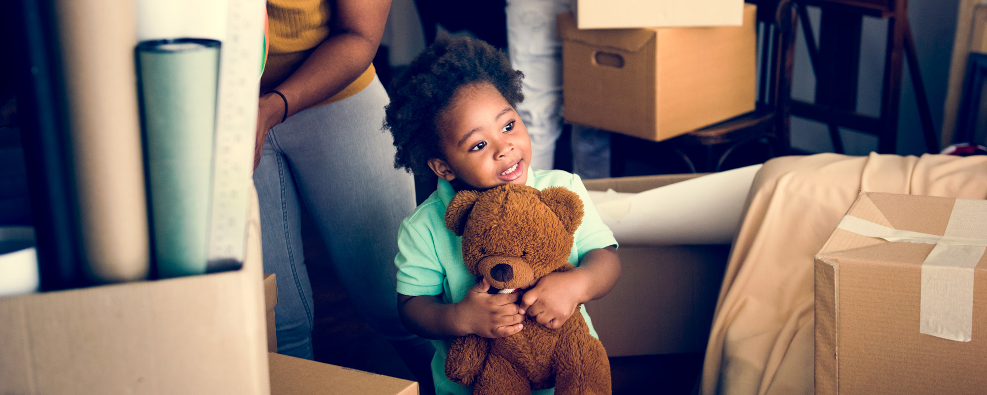 black family moving to new house