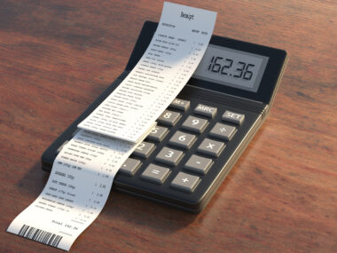 calculator with receipt