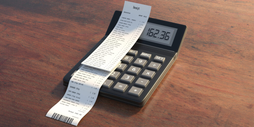 calculator with receipt