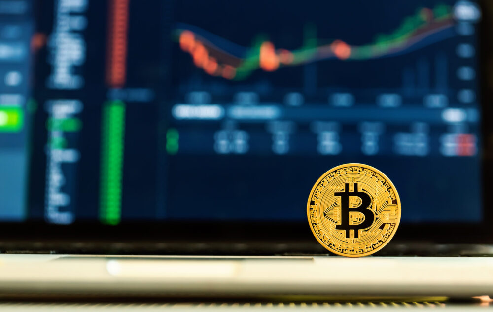 Bitcoin logo computer